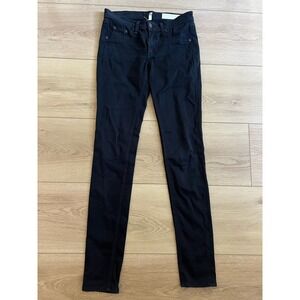 Rag & Bone JEAN Legging Ankle Skinny Jeans Women's Size 25 Black Wash